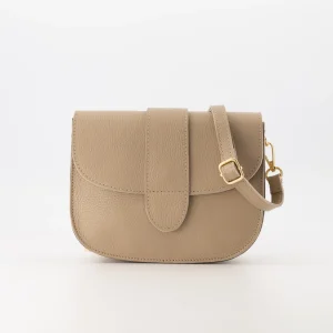 Maan classic grain crossbodytassen taupe 